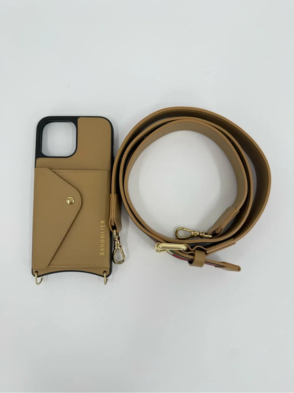 Bandolier The Kimberly Crossbody Phone Case Tan Gold for Apple iPhone 15 Pro Max
